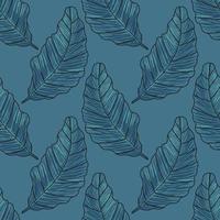 Tropical Exotic vector illustration Leaves pattern. Design for use background Textile all over fabric print wrapping paper and others.