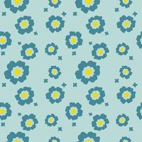 Fondo de patrón de ilustración de vector transparente floral. diseño para uso en todo el papel de envoltura de impresión de tela textil y otros. diseño de impresión repetible de flor de primavera vintage listo para imprimir gráfico