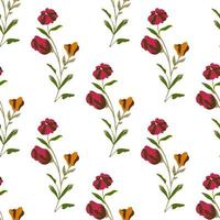 Floral Seamless vector illustration pattern background. Design for use all over textile fabric print wrapping paper and others. Vintage spring flower repeatable print design ready to print graphic