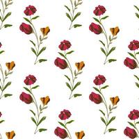 Floral Seamless vector illustration pattern background. Design for use all over textile fabric print wrapping paper and others. Vintage spring flower repeatable print design ready to print graphic