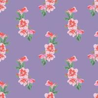 Floral Seamless vector illustration pattern background. Design for use all over textile fabric print wrapping paper and others. Vintage spring flower repeatable print design ready to print graphic