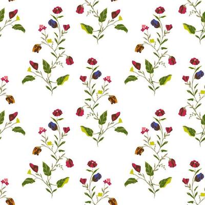 Floral Seamless vector illustration pattern background. Design for use all  over textile fabric print wrapping paper and others. Vintage spring flower  repeatable print design ready to print graphic 11514178 Vector Art at