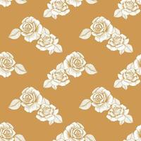 Red rose Floral Seamless vector illustration pattern background. Design for use All over textile fabric print wrapping paper backdrop and others.