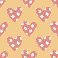 Abstract seamless vector pattern of love hearts. Design for use background Textile all over fabric print wrapping paper and others.