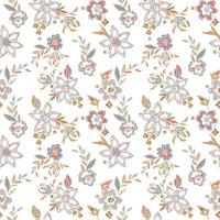 Floral Seamless vector illustration pattern background. Design for use all over textile fabric print wrapping paper and others. Vintage spring flower repeatable print design ready to print graphic