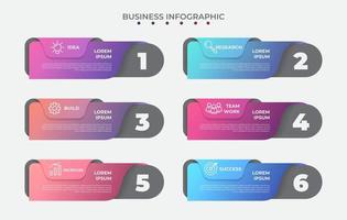 Infographic or lower third template in gradient color with business icon design vector