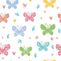 Pattern with butterflies vector