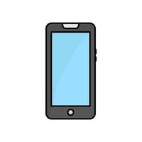 Mobile phone icon. Icon related to electronic, technology. Lineal color icon style, colored. Simple design editable vector