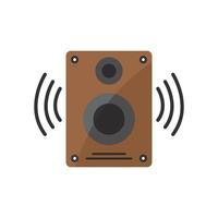 icono de caja de sonido. icono relacionado con la tecnología electrónica. estilo de icono plano. diseño simple editable vector