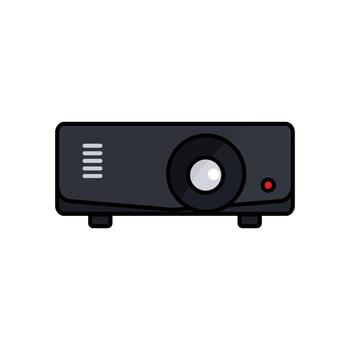 icono del proyector. icono relacionado con la tecnología electrónica. estilo de icono de color lineal, coloreado. diseño simple editable vector
