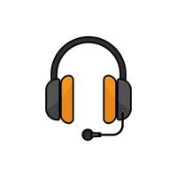 Headphone icon. Icon related to electronic, technology. Lineal color icon style, colored. Simple design editable vector