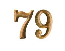 Wooden numeric 79 photo