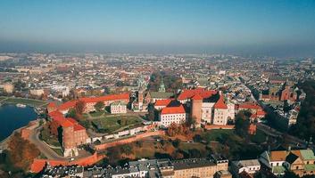 Aerial View of Krakow, Wawel, Royal Castle, Poland, photo