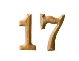 Wooden numeric 17 photo