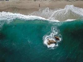 Aerial View From Flying Drone Of People Relaxing photo