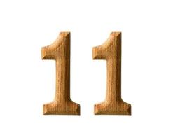 Wooden numeric 11 photo