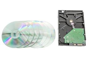 Hard disk drive and dvd disc photo