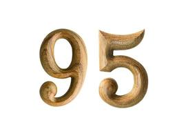 Wooden numeric 95 photo