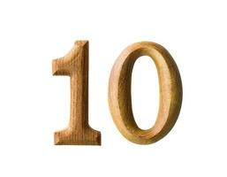 Wooden numeric 10 photo