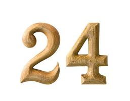 Wooden numeric 24 photo