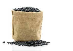 Dried black beans in Sacks fodder photo