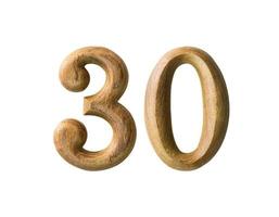 Wooden numeric 30 photo