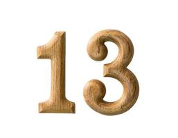 Wooden numeric 13 photo