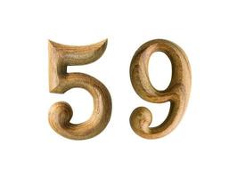 Wooden numeric 59 photo