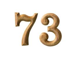 Wooden numeric 73 photo