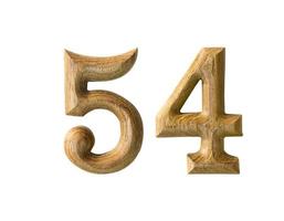 Wooden numeric 54 photo