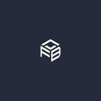 FB initial hexagon logo design vector