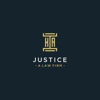 ka diseño de monograma de logotipo inicial para vector legal, abogado, abogado y bufete de abogados