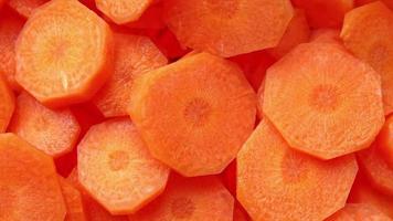 Sliced carrots vegetables video