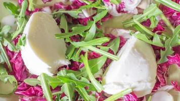 Lettuce and mozzarella salad video