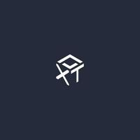 XT initial hexagon logo design vector
