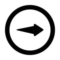 Black Arrow Right Icon vector