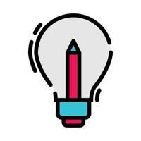 Idea Bulb Light Icon vector