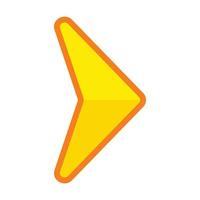 Yellow Arrow Right Icon vector