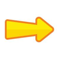 Yellow Arrow Right Icon vector