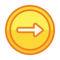 Yellow Arrow Right Icon vector