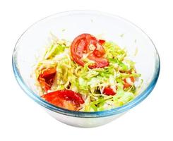 vegetable salad from fresh tomatoes and cabbage photo