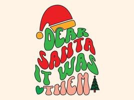 Christmas retro t-shirt design vector file