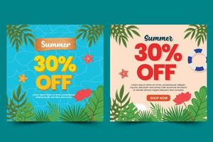 Summer Graphic template Editable Simple and Elegant Design vector