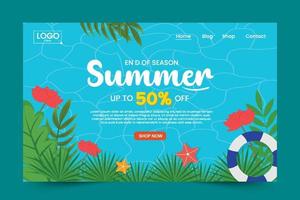 Summer Graphic template Editable Simple and Elegant Design vector