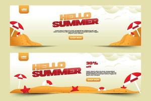 Summer Graphic template Editable Simple and Elegant Design vector