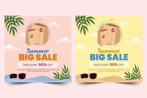 Summer sale graphic template vector