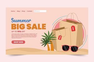 Summer sale graphic template vector