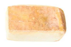 top view of local italian Taleggio cheese isolated photo