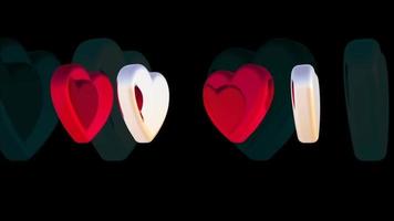 3D-Rendering Herzen lieben Hintergrund video