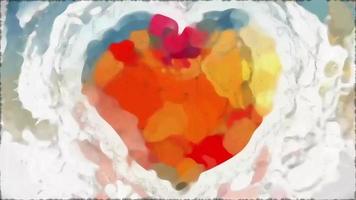 Digital Rendering Hearts Flower Background video